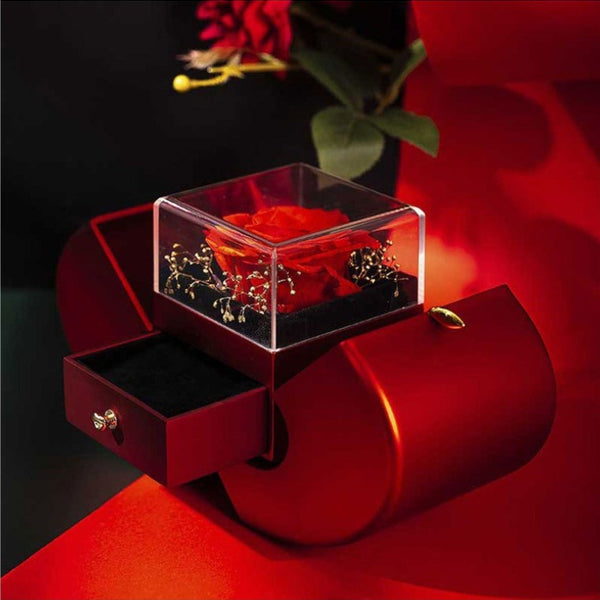 Eternal Rose Jewelry Box with necklace